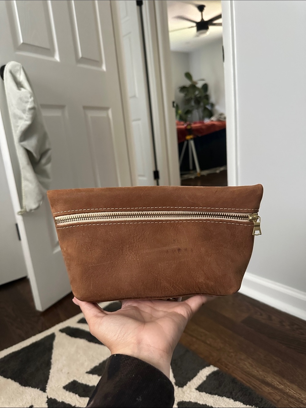 Portland Leather Goods Cocoa Makeup Bag (RARE!)